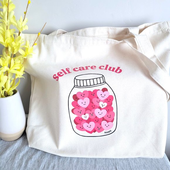 Tote Bag NWOT Self Care Club - Picture 1 of 2
